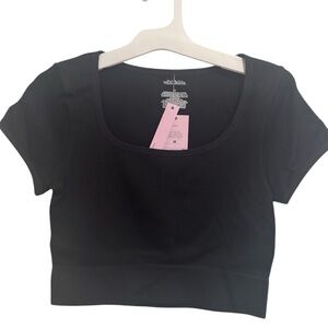 Women's Black Crop Top